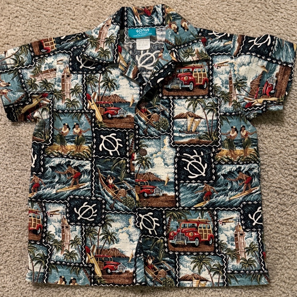 Boys Vintage 70’s Hawaiian Shirt sz 6